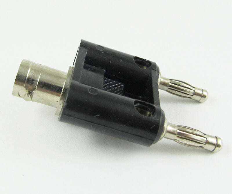 1pc BNC Female jack to Dual Banana Plug male 0.75" center spacing RF Adapter