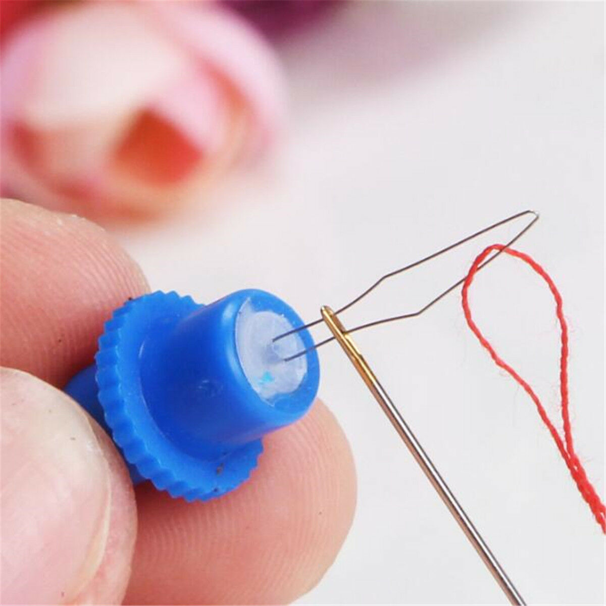 10pcs Transparent Plastic Magnifier Needle Threader Sewing Tools DIY Accessories