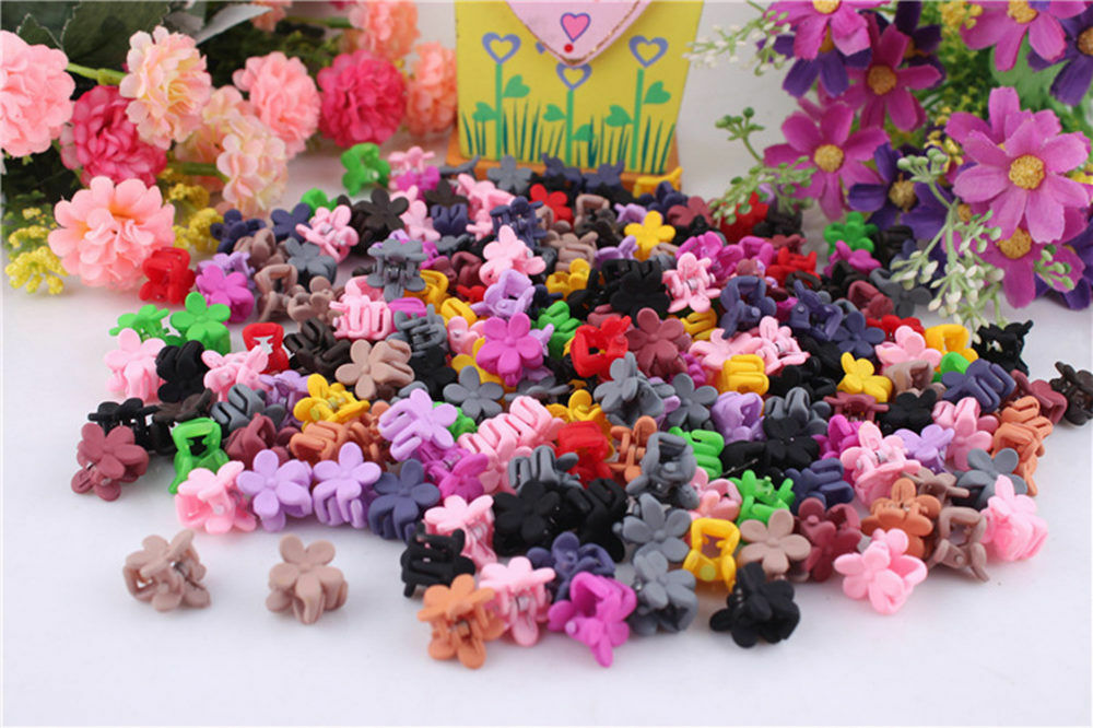 30 PCS Cute Mini Kids Baby Girls Candy Hairpins Claw Hair Clips Clamp Flower USA