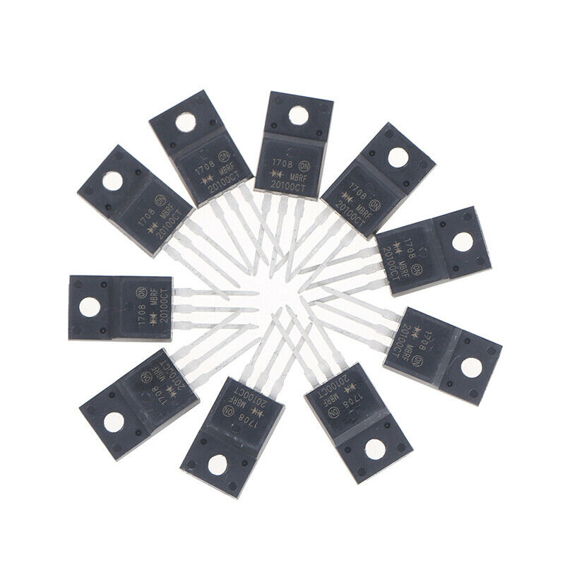 10PCS TO-220F MBRF20100CT SCHOTTKY DIODE 20A 100V MBR20100CT 20100CTSJCA