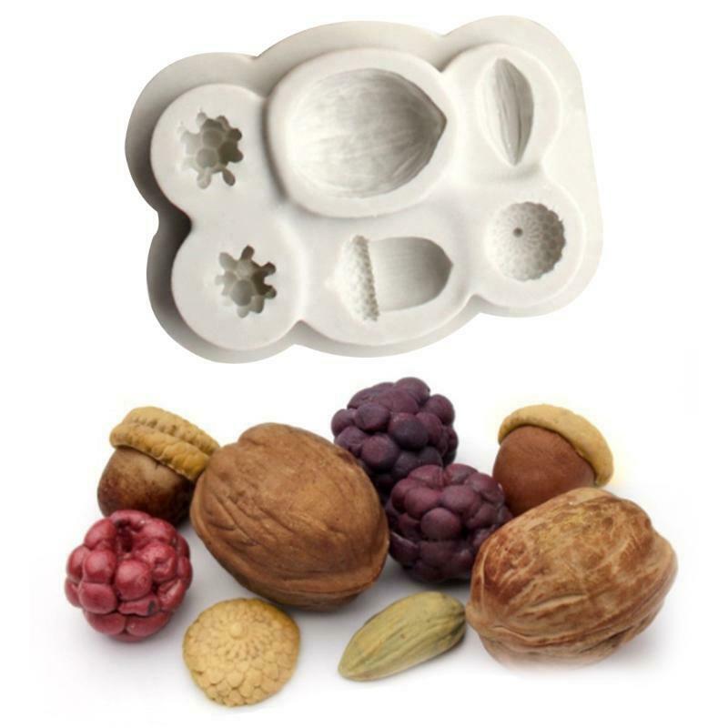 Creative Silicone Mold Pine Cone Nut Shapes Cake Mold Cartoon for Biscuit Baking