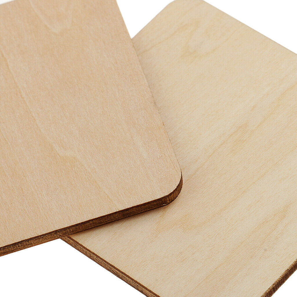10x Natural Unpainted MDF Wooden Plaque Modeling DIY Embellishments 6cm
