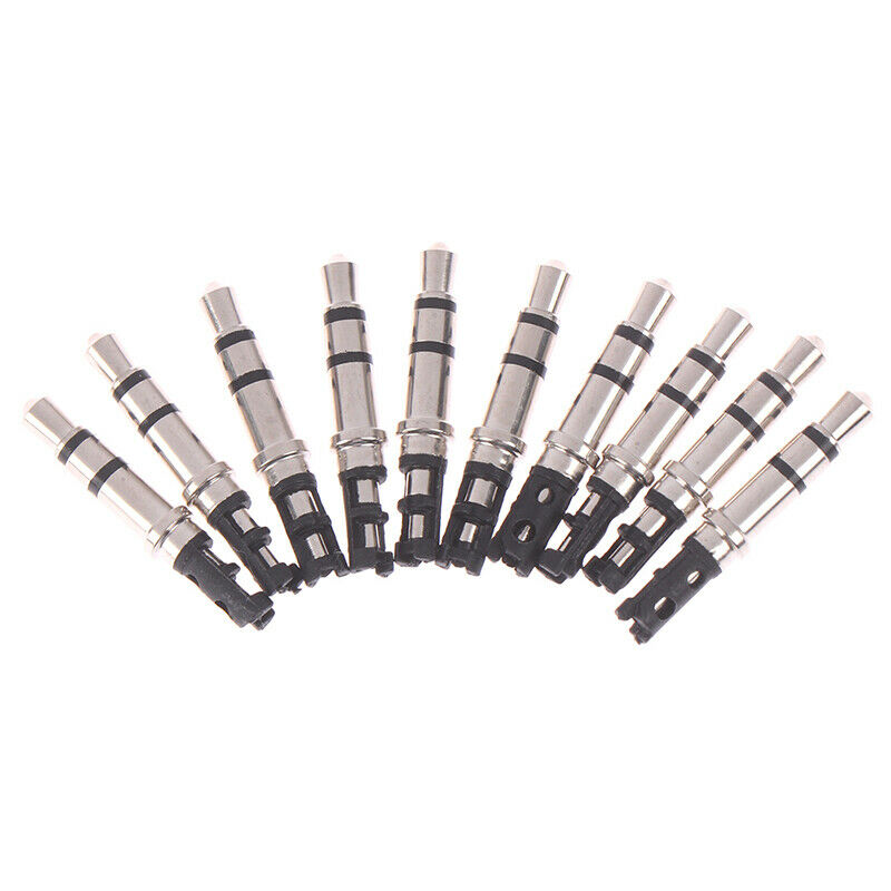 10Pcs 3.5mm 3 Pole Male Soldering Repair Headphone Audio Jack PDEAU