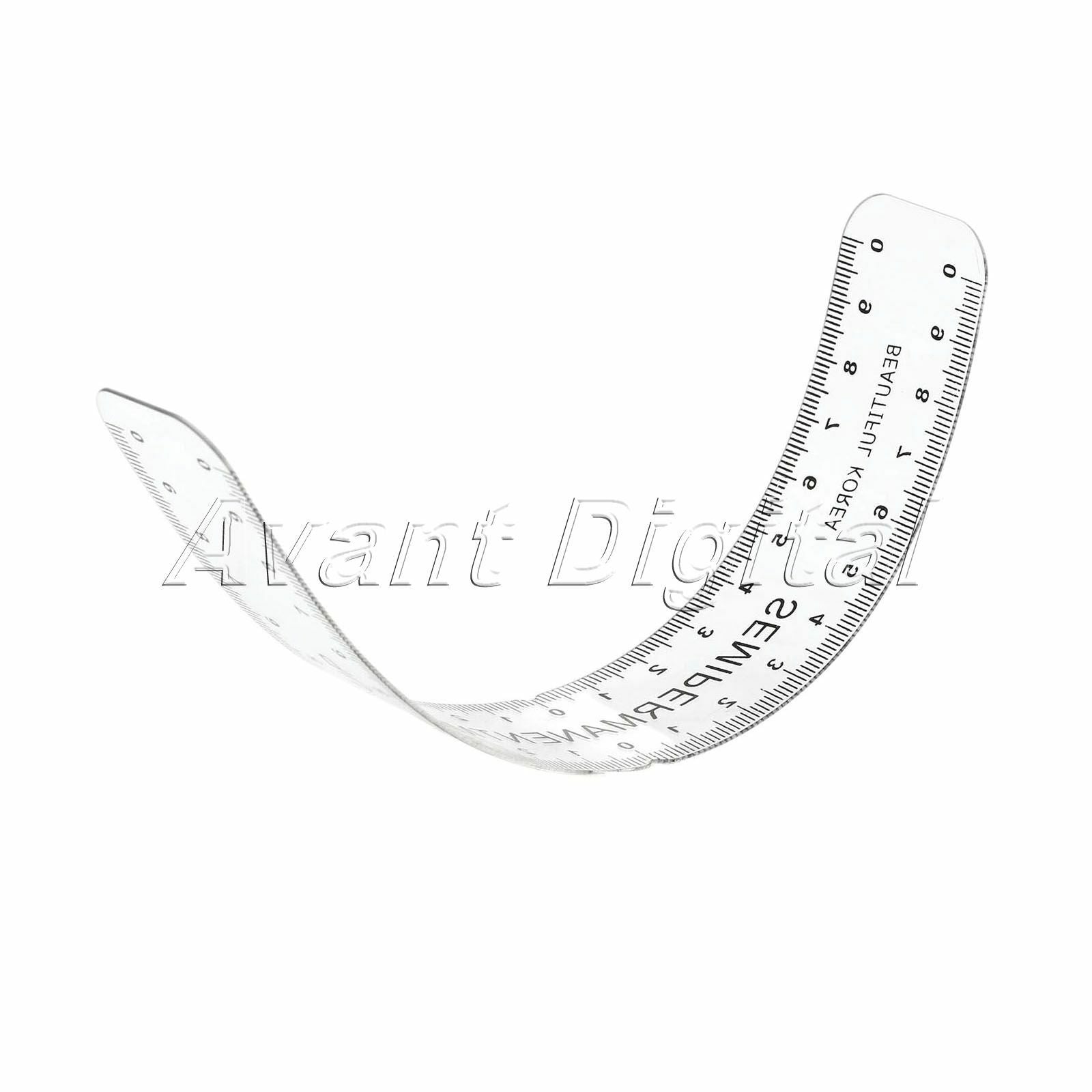 Eyebrow Grooming Stencil Shaper Ruler Measure Tool Makeup Reusable Black