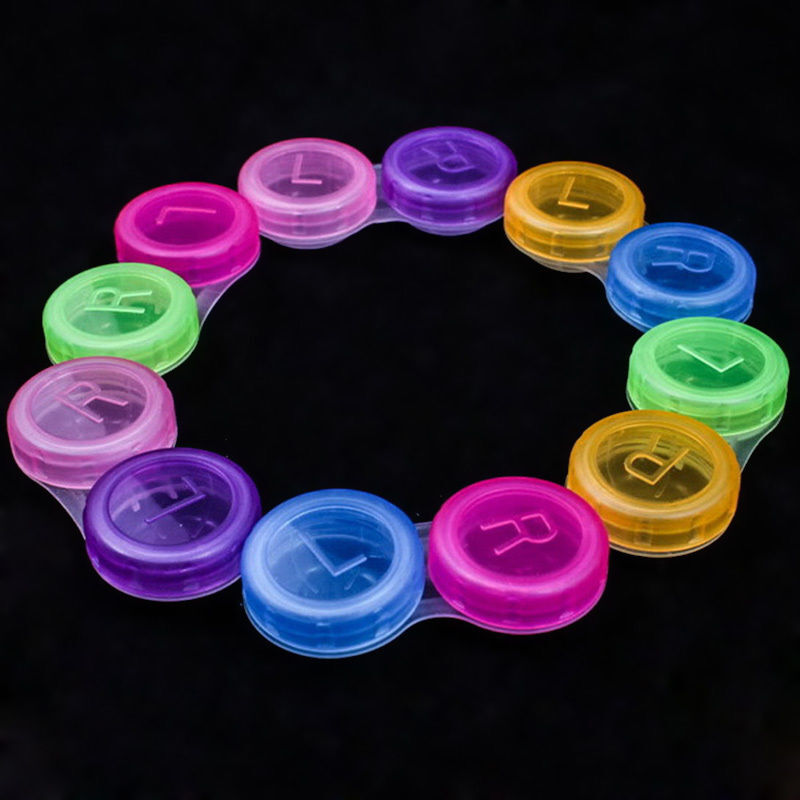 Mini 4PCS Lens Travel Holder Storage Portable Plastic Contact Soaking Box Case