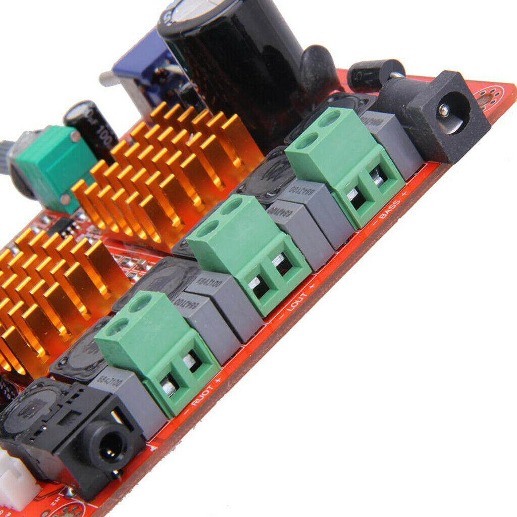 Adjustable PCB Board Digital Amplifier Module 2.1 Channel 12V-25V 80HZ-500HZ