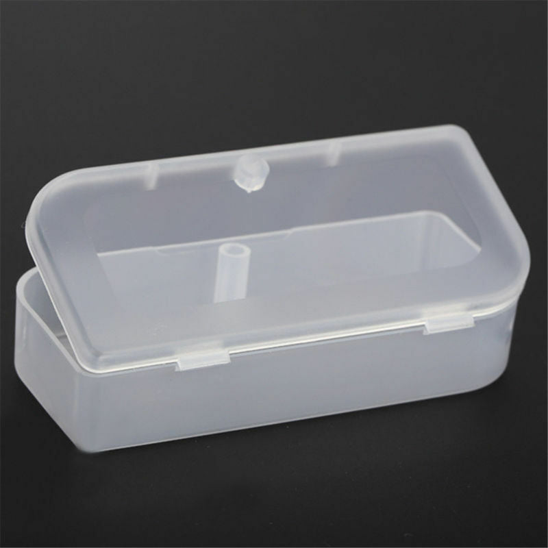2PCS Clear Plastic Transparent Storage Box Case Collection Container With Lid