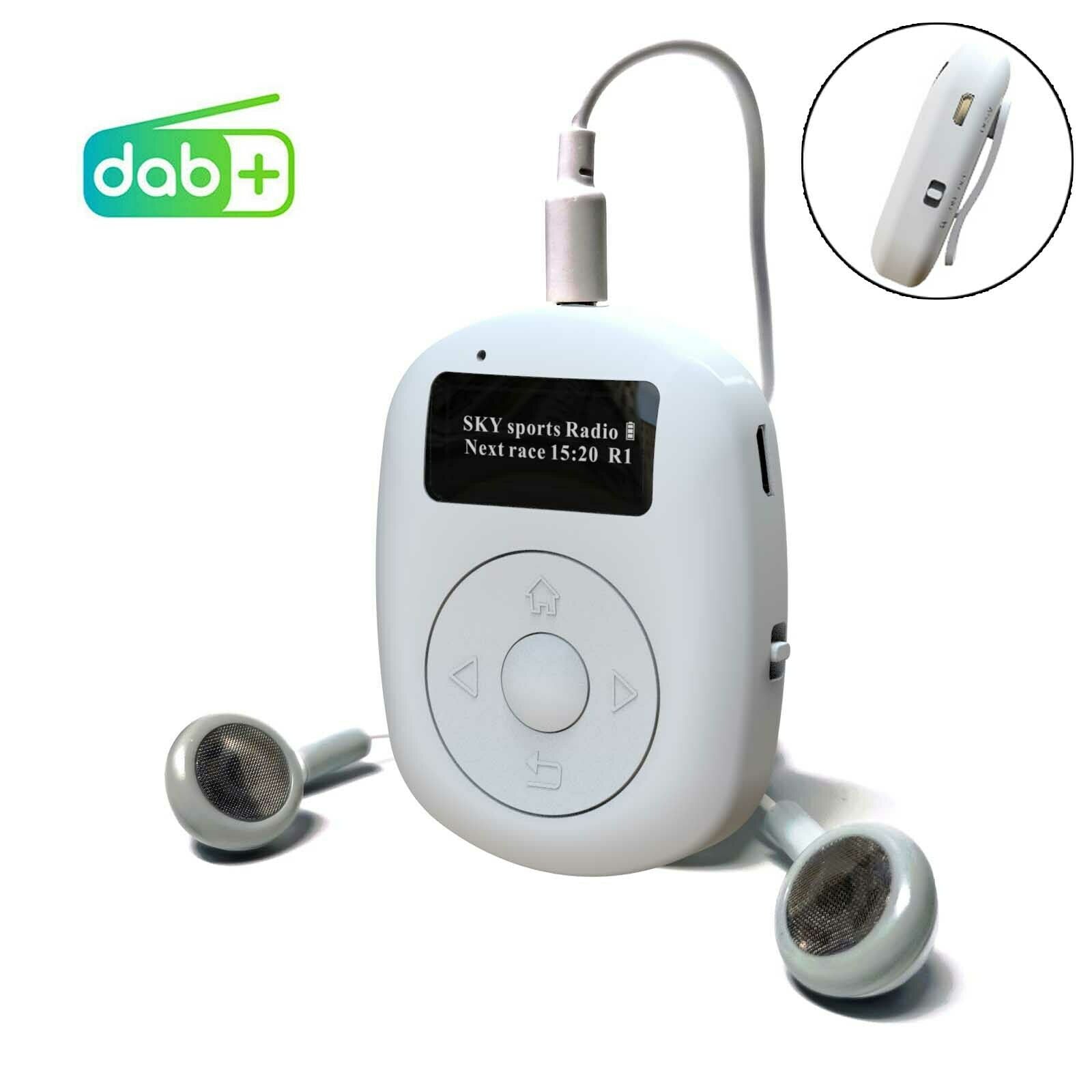 Mini Pocket DAB/DAB+/FM Digital Radio OLED Nature Sound with Earphones Exercise