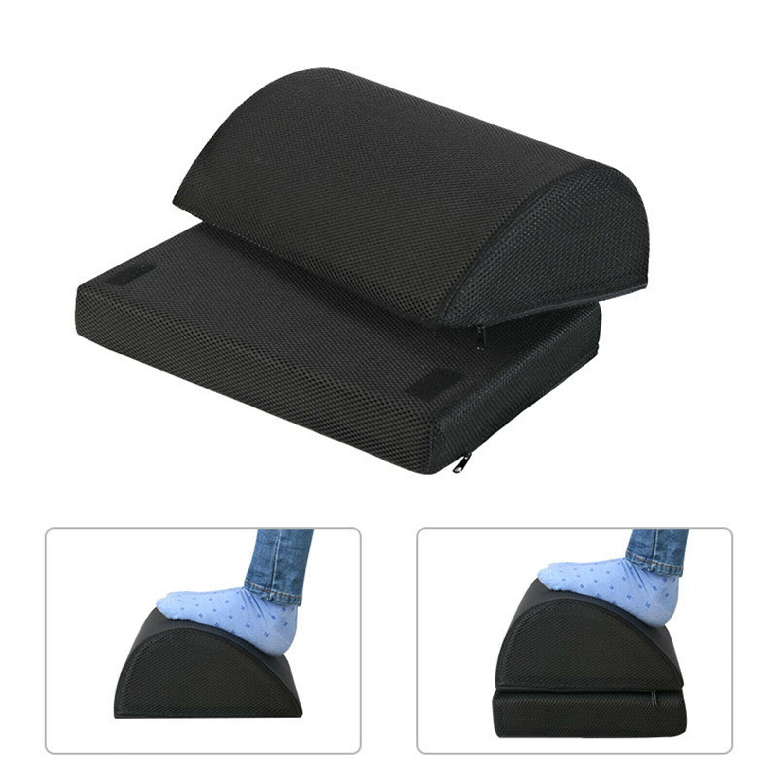 Adjustable Footrest Under Desk Pillow Travel Non Slip WashableZipper Cover