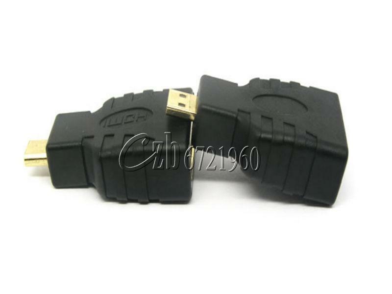 2PCS HDMI Type A Female to Micro HDMI Type D Male Adapter Converter Connector