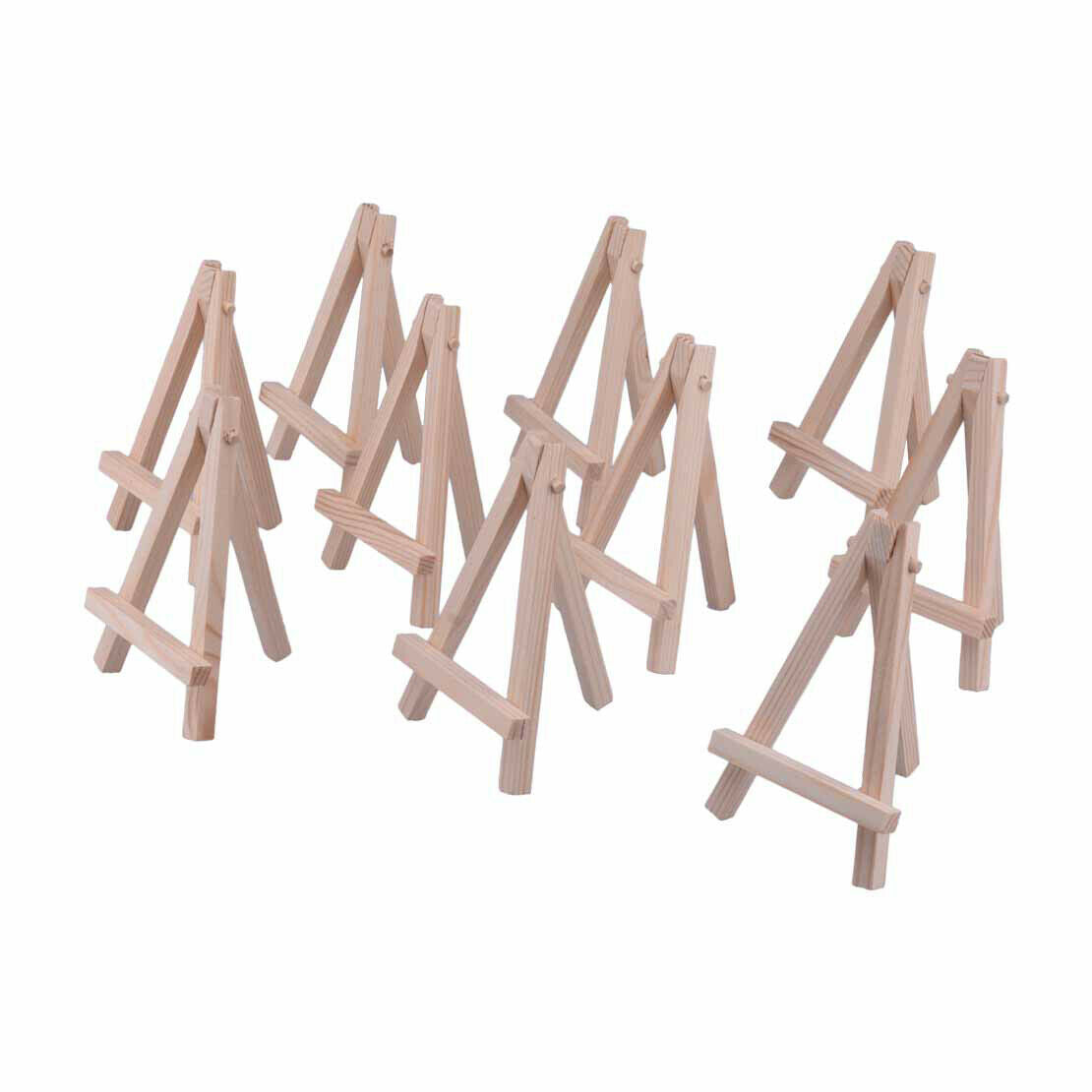 10pcs Mini Wooden Easel Triangle Table Holder Artist Stand Name Card Display An