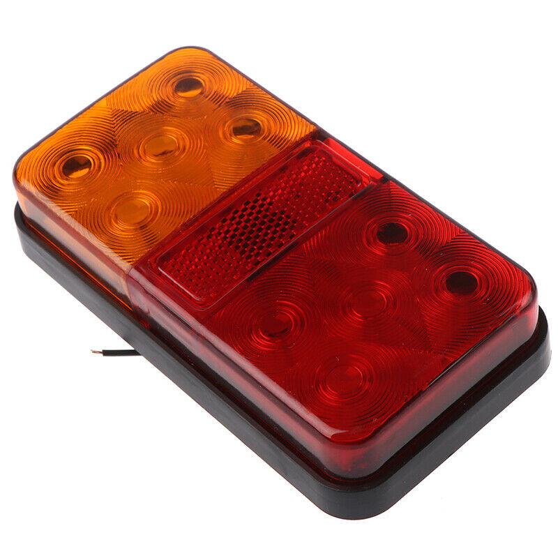 1Pair Amber Red Car Truck Trailer Rear Led 10LED Tail Indicator Stop Brake LBDA