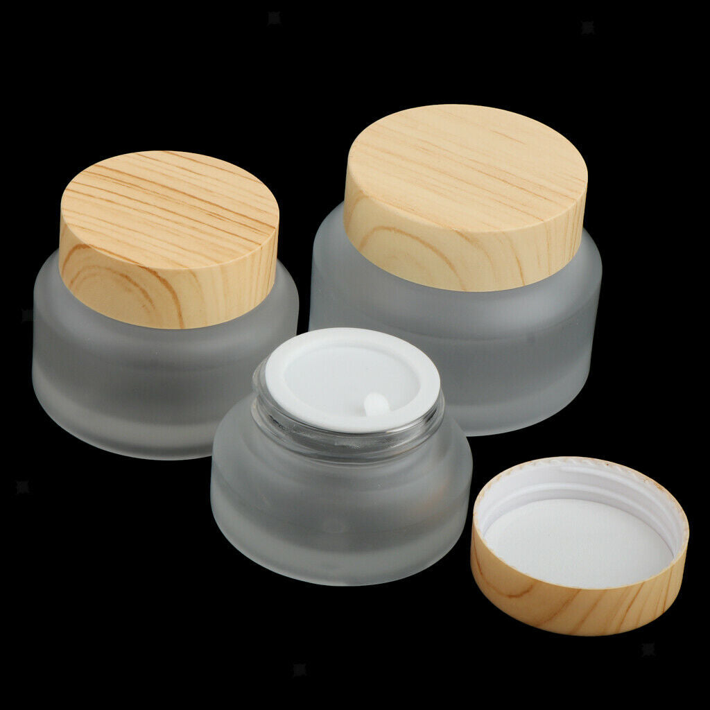 3x Empty Container Travel Refillable Makeup Lotion Moisturizer Pot 15g