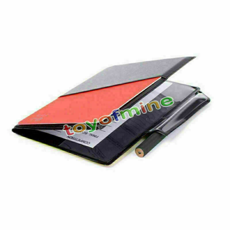 New Sport Football Soccer Referee Wallet Notebook with Red Card and Yellow Card