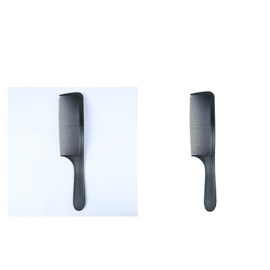 2pcs Plastic Curved Hair Clipper Cutting Comb Barber Salon Slicked-back Hair