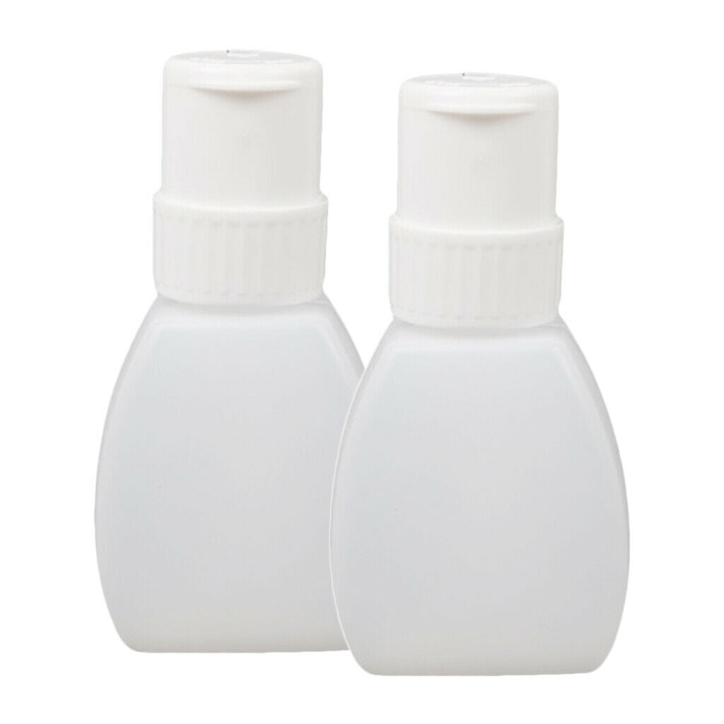 2x Nail Polish Remover Pump Dispenser Lockable Acetone Push Down Bottle