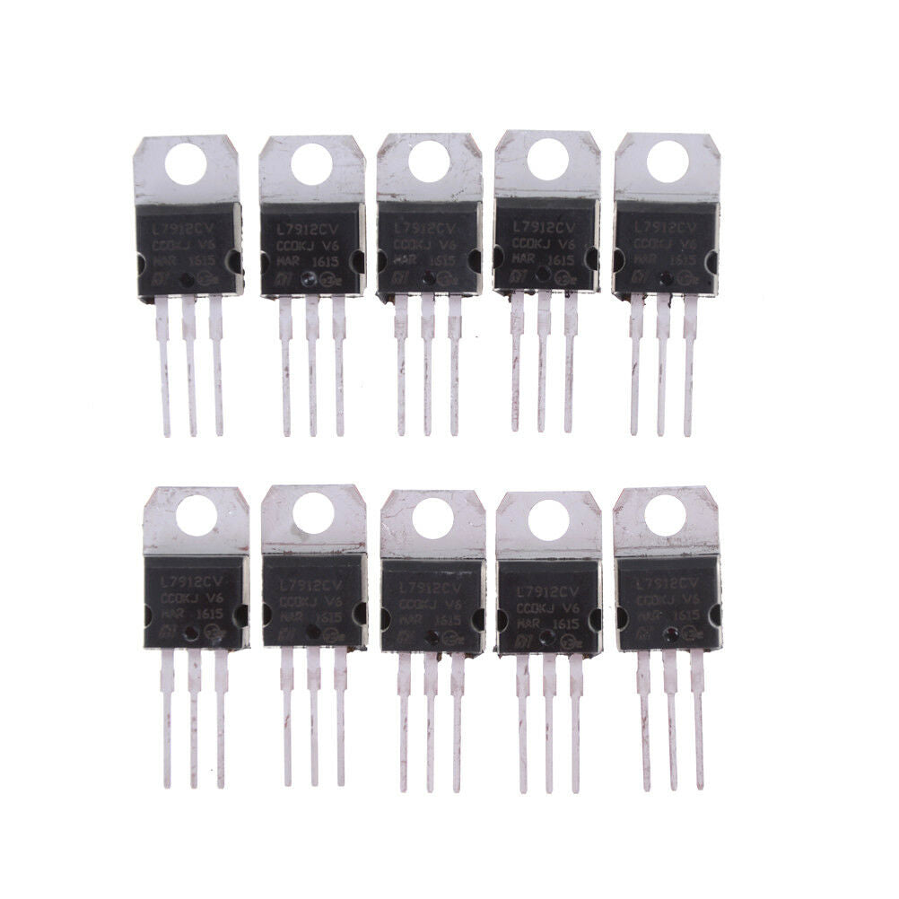 10Pcs IC L7912CV L7912 TO-220 12V Voltage Regulator  N XjSJCA