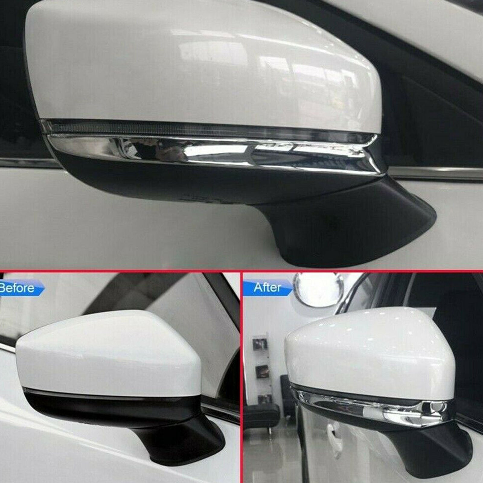For Mazda CX-5 KF 2017-2021,Chrome Side Rearview Mirror Strip Trim Cover Molding