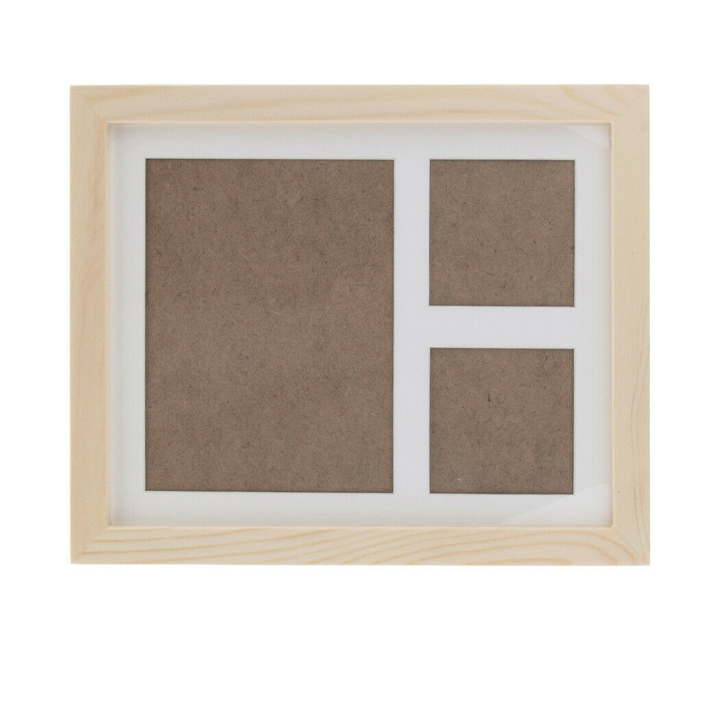 Baby Handprint Footprint Pictures Keepsake Photo Frame-Crude Wood Red