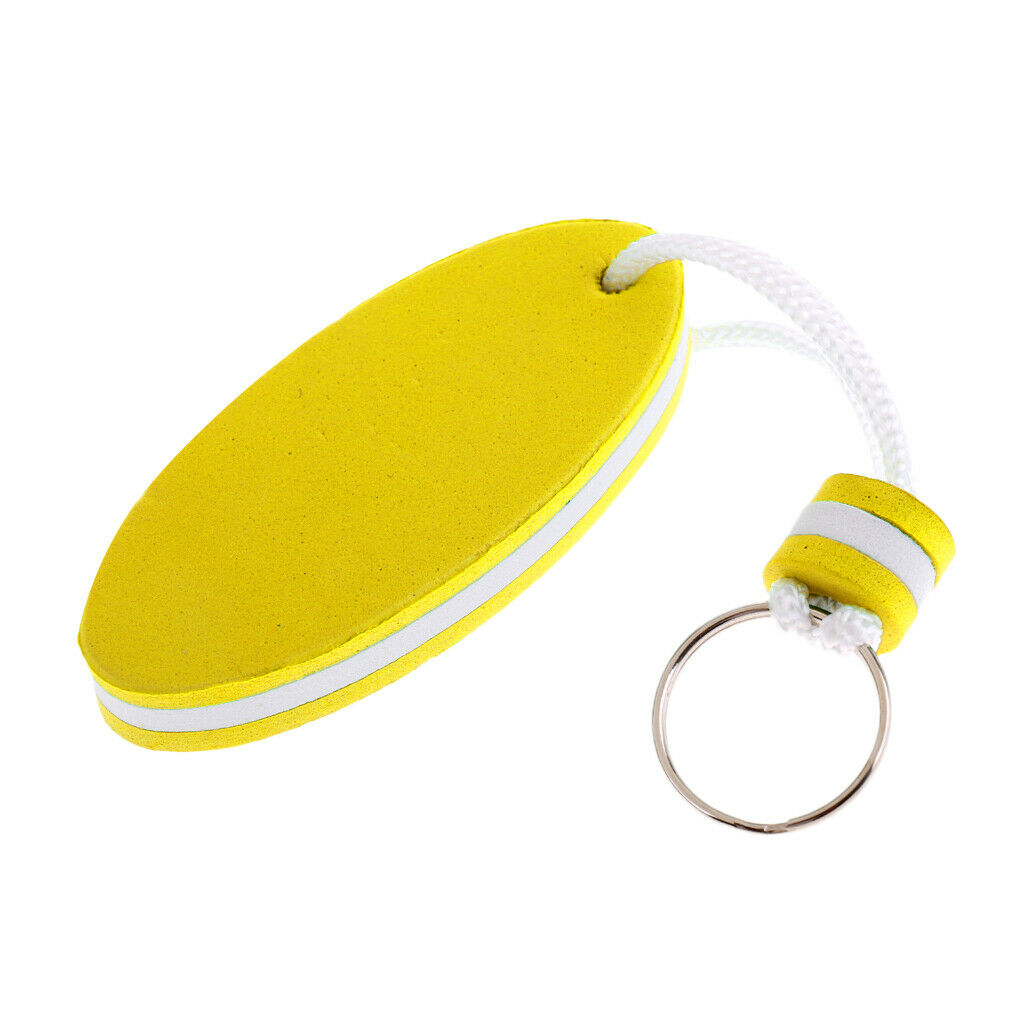 Prettyia Floating Foam Keychain Fishing Boat Buoy Key Boat Key Ring Yellow