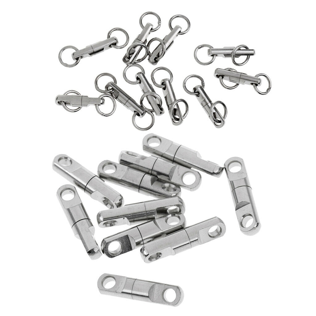 20 Pcs Metal Roll Barrel Fishing Cylindrical Line Plug Fishing