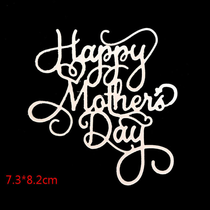 Happy mother's day words paper die cutting dies metal craft Scrapbooking NewBDA