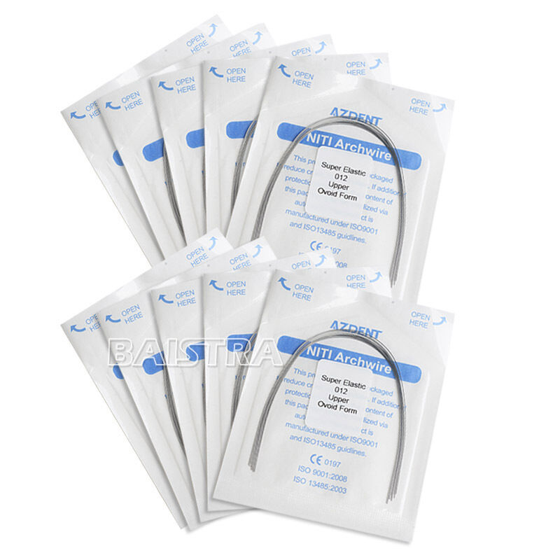 100X Dental Orthodontic Super Elastic Niti Round Arch Wires 0.012 Upper