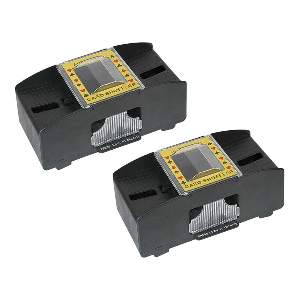 2x Professional Automatic Card Shuffler Home Games Poker Shuffling Machine
