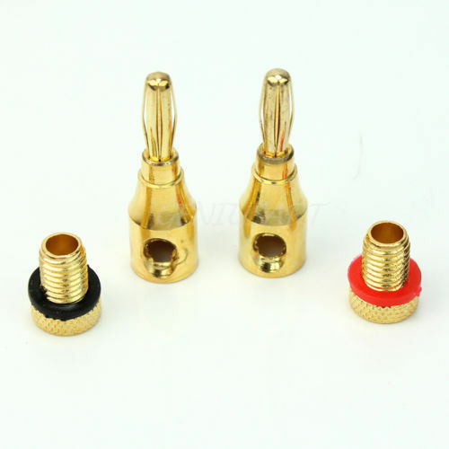 8 X Musical Audio Speaker Cable Wire Connector 4mm Banana Plug、BDAU