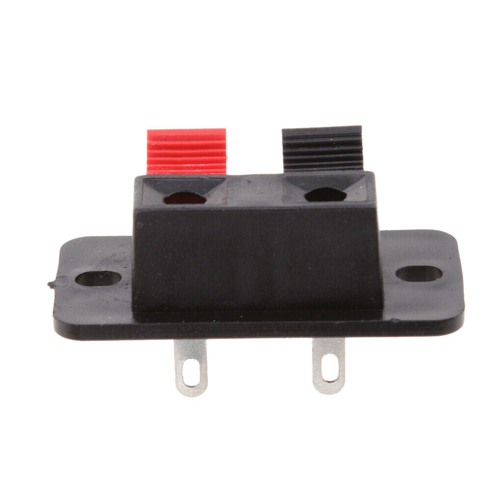 10pieces Push Release Connector Plate Stereo Speaker Terminal Black