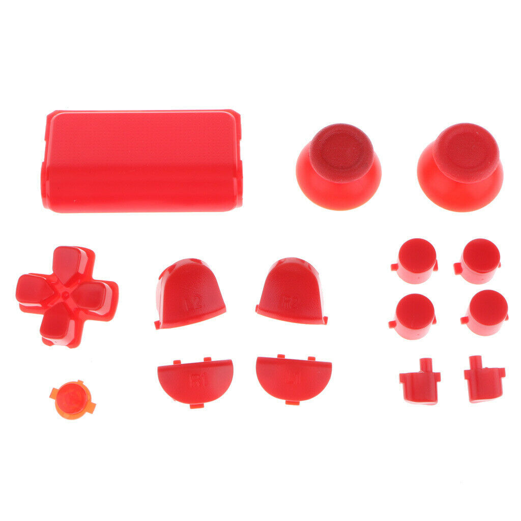 MagiDeal Replacement Buttons Joystick Thumbstick for Sony PS4 Controller Red
