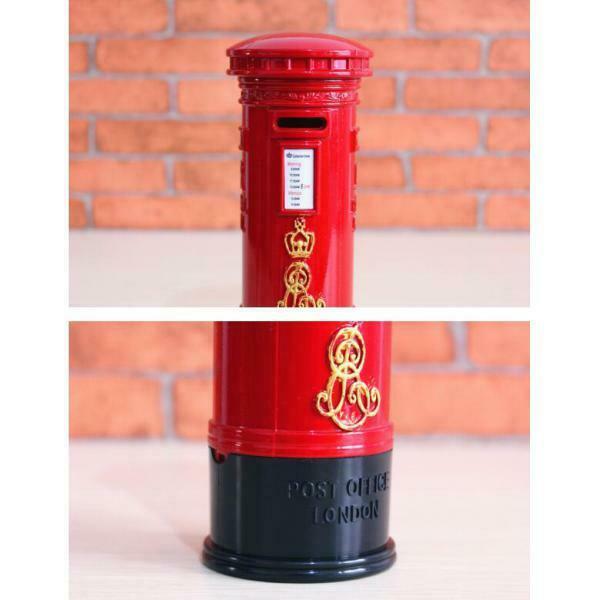 Metal Britain London Street Red Mailbox Piggy Bank Postbox Money Box