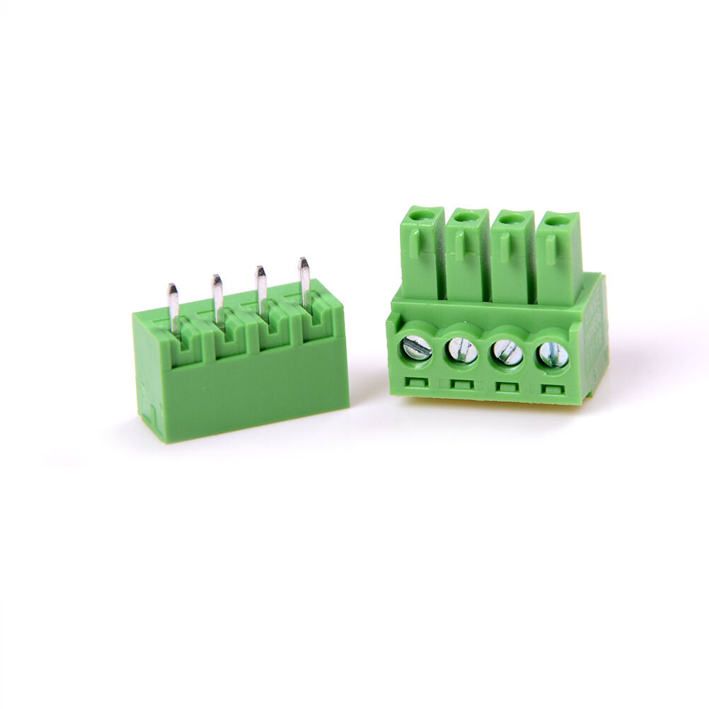 10X 2EDG 4Pin Plug-in Screw Terminal Block Connector 3.81mm Pitch Right AnglS WF