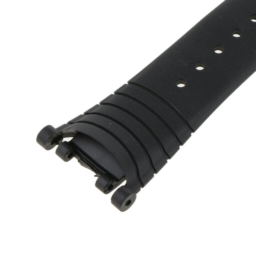 Prettyia Black Silicone Watchband for SUUNTO VECTOR Stainless Steel Buckle