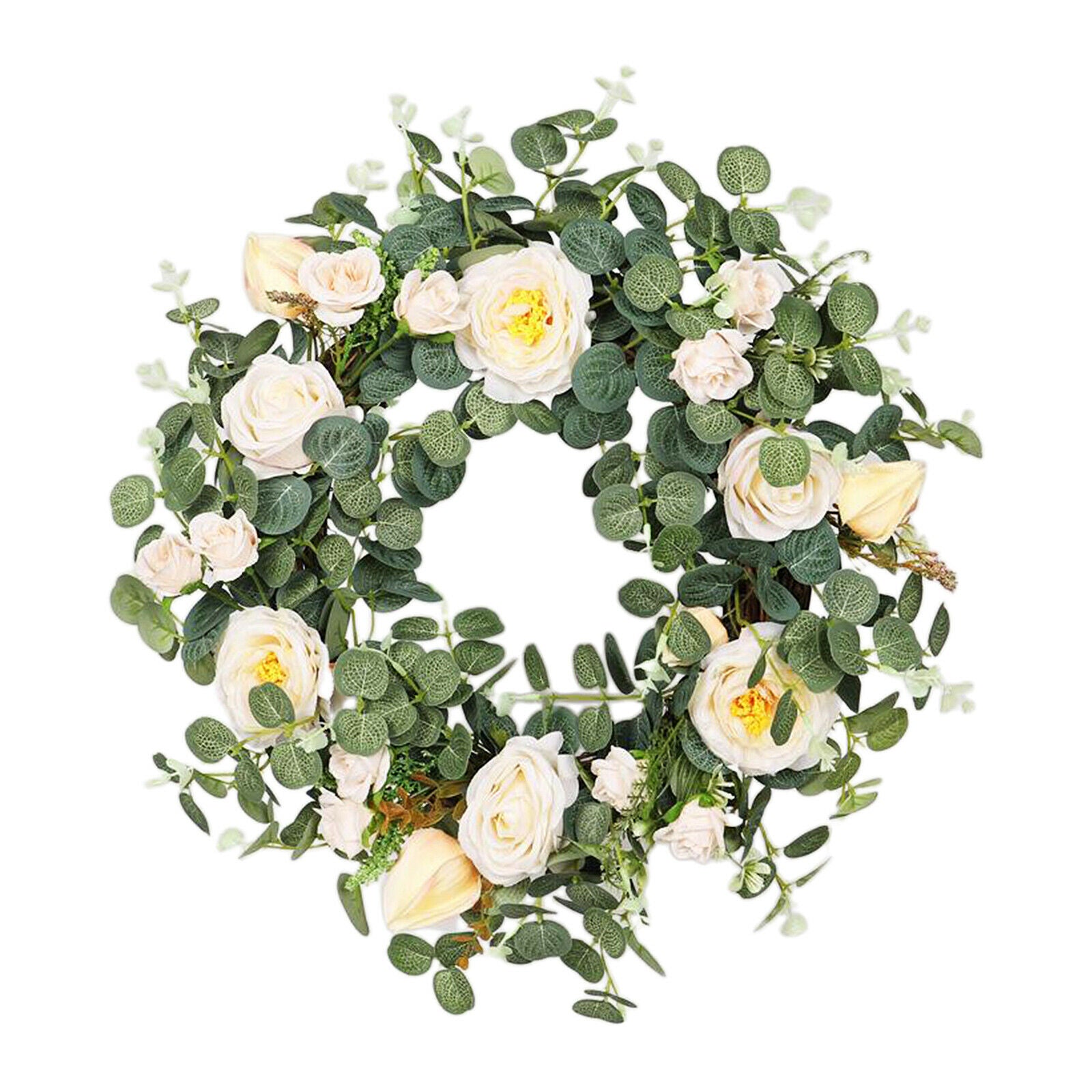 40cm Front Door Wreath Summer Spring Floral Decoration Garland Home Decor