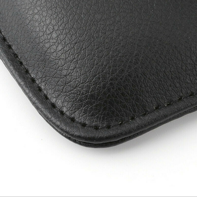 Universal Car Armrest Cushion Mat Elbow Leg Bolster Protective Pad Leather Black