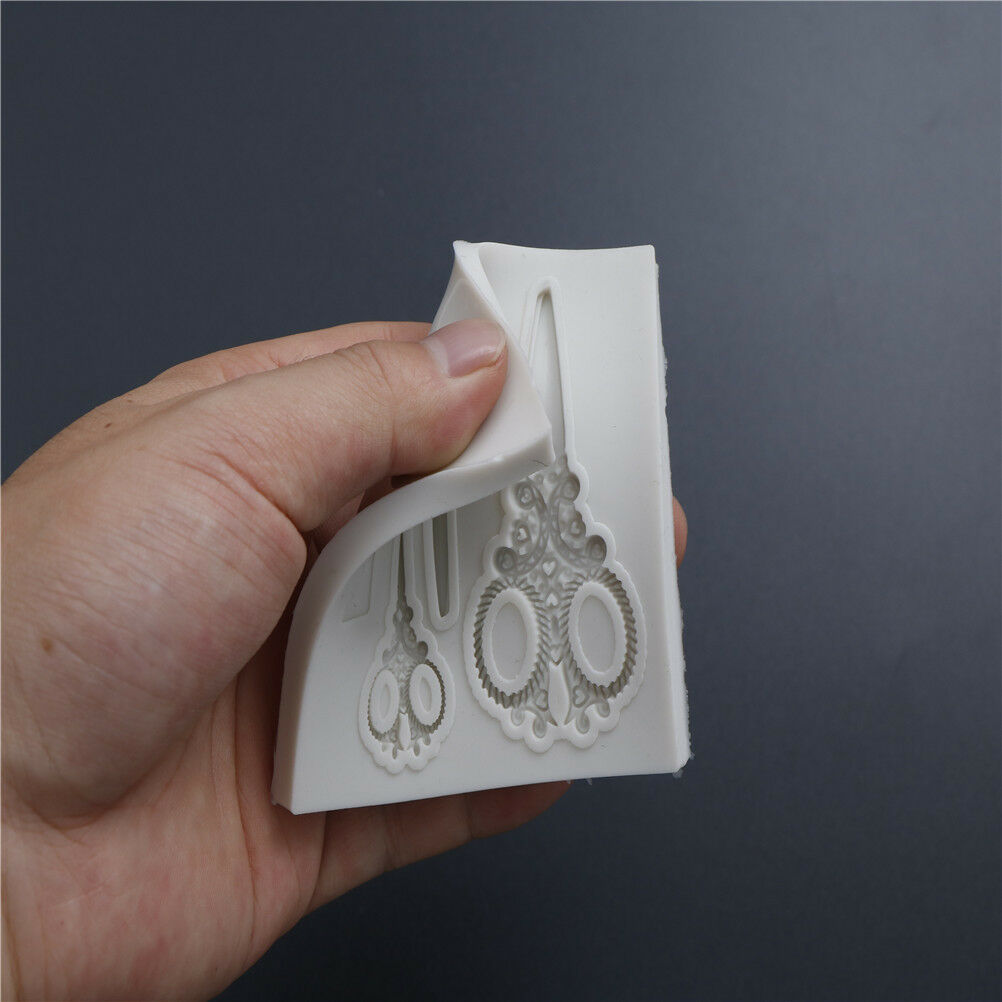 Scissors Silicone Fondant Mold Cake Decorating Tools Chocolate Gumpaste Mo.l8