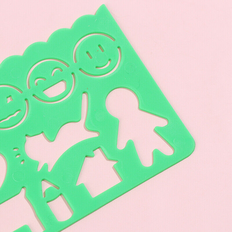 4pcs Stationery Cartoon Cute Manual Board Ruler Child Painting Template D.l8