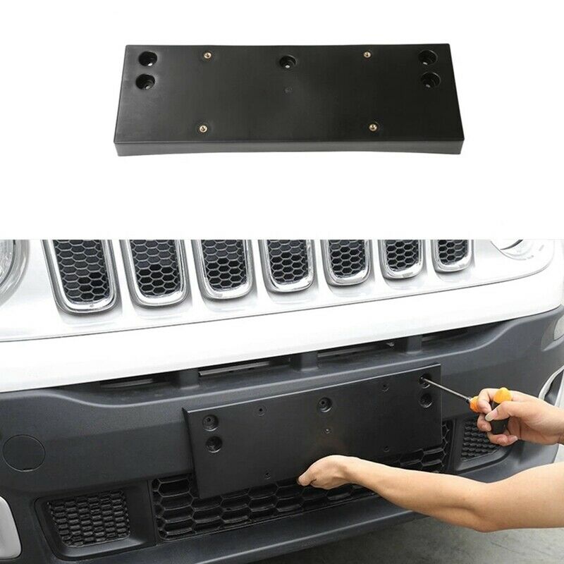 Car Front Bumper 4WD License Plate Bracket Holder Cover for Jeep Renegade 20H8A9
