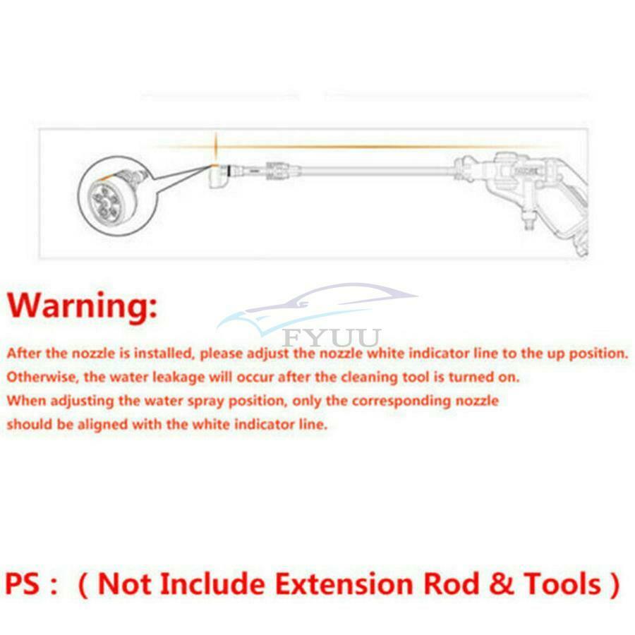 High-pressure Multi-angle Nozzle For WORX Hydroshot 630/644 WU629 Cleaning Tools