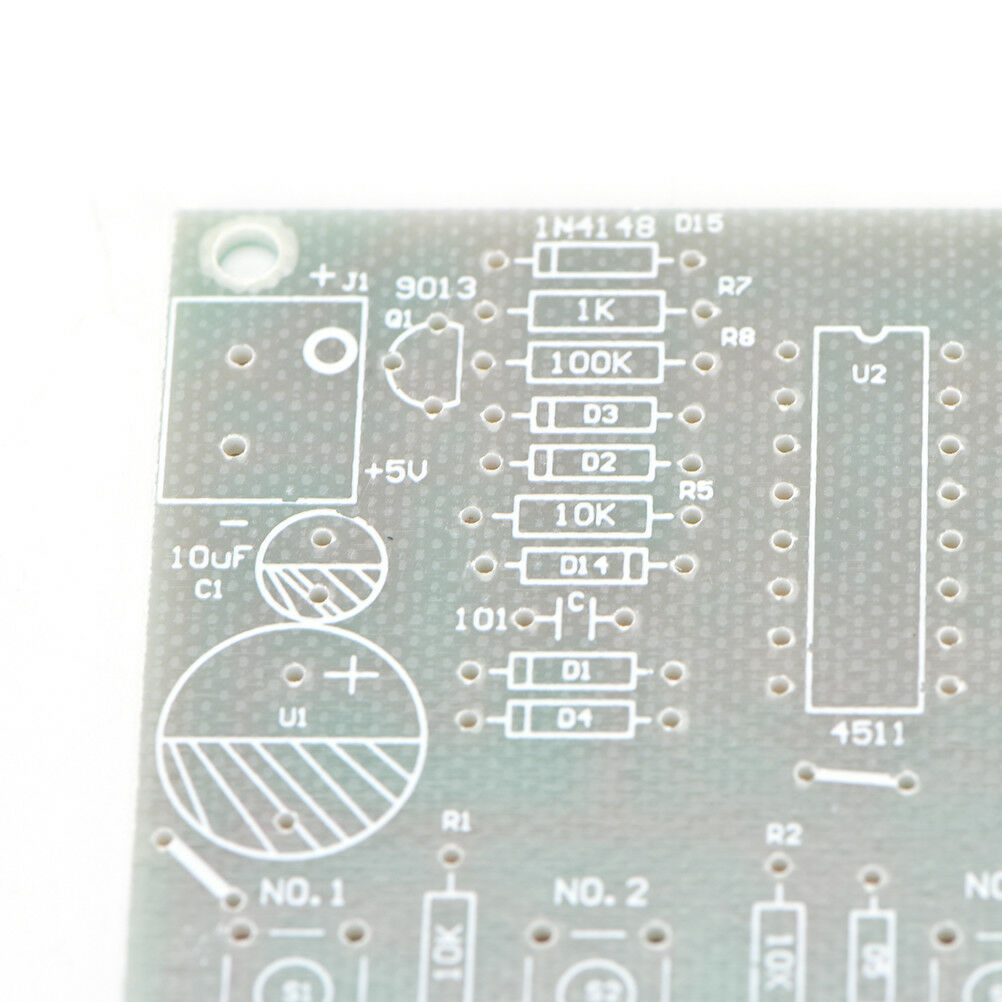8Ways Digital Responder DIY Kit Electronic Components CD4511 Soldering PractO WF