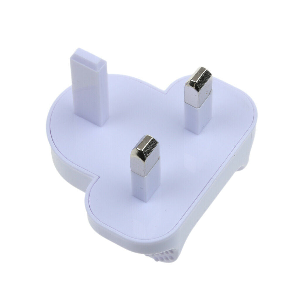 4 Ports USB Multi Adapter Travel Wall AC Charger with UK Plug White