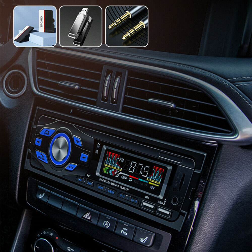 new Car Stereo with Built-in Mic MP3 Player U-disk/AUX Input Car FM Radio