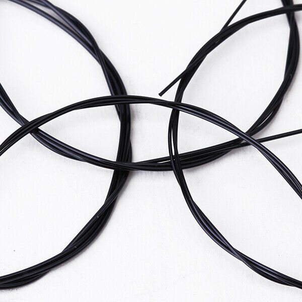 2x 4pc Different Diameter Black Nylon String Set For Ukulele Musical Accessories