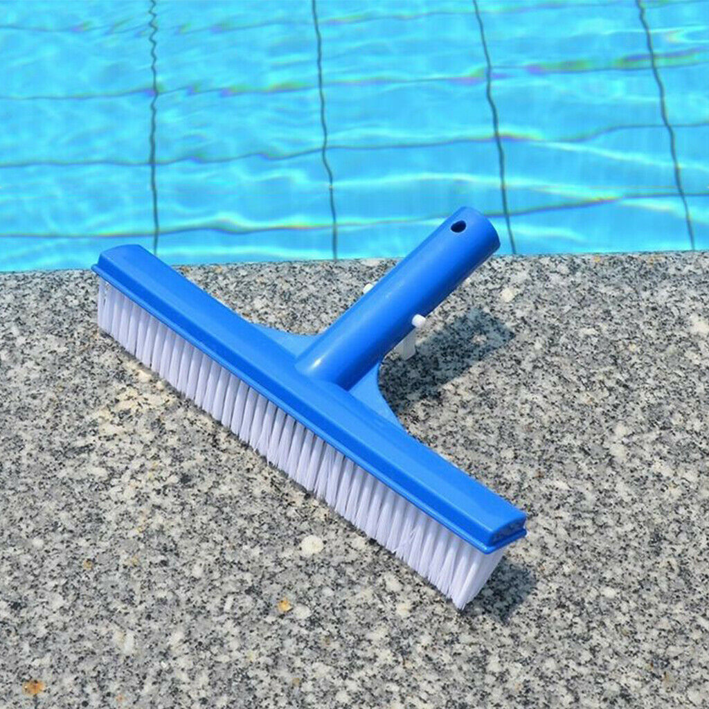 Swimming Pool Wide Cleaning Brush w/ Two-Piece Pole for Pool Moss Removal