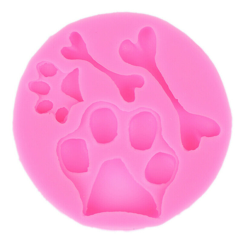 Dog foot bone shape silicone mold fondant chocolate cake decoration mold .l8