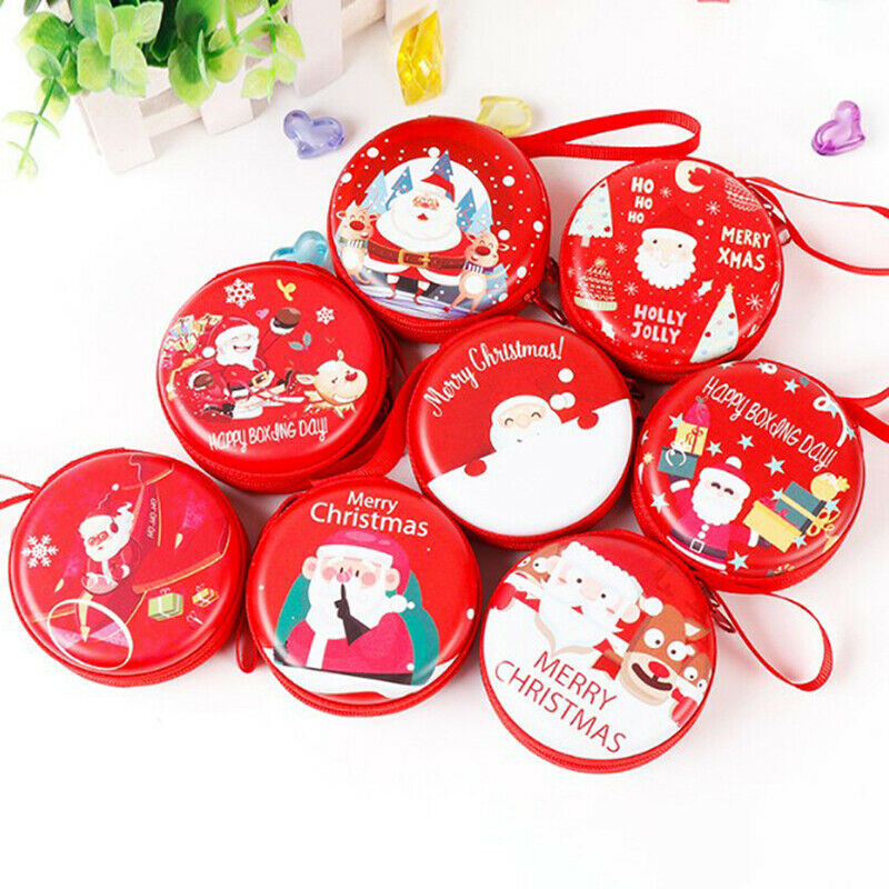 1pcs Cute Christmas Coin Purse Cartoon Kids Girls Wallet Earphone Organiz.l8