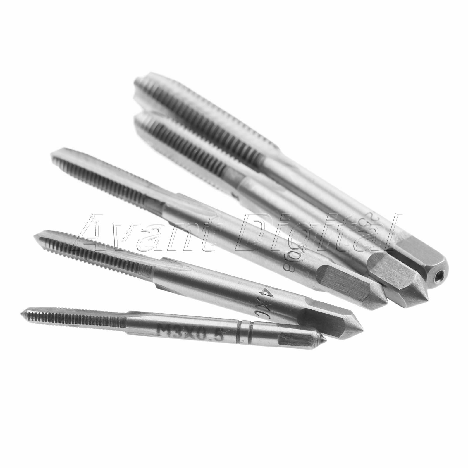 Durable M3-M8 Metric Screw Thread Tap Drill Bit Kit & Adjustable Tap Wrench Tool