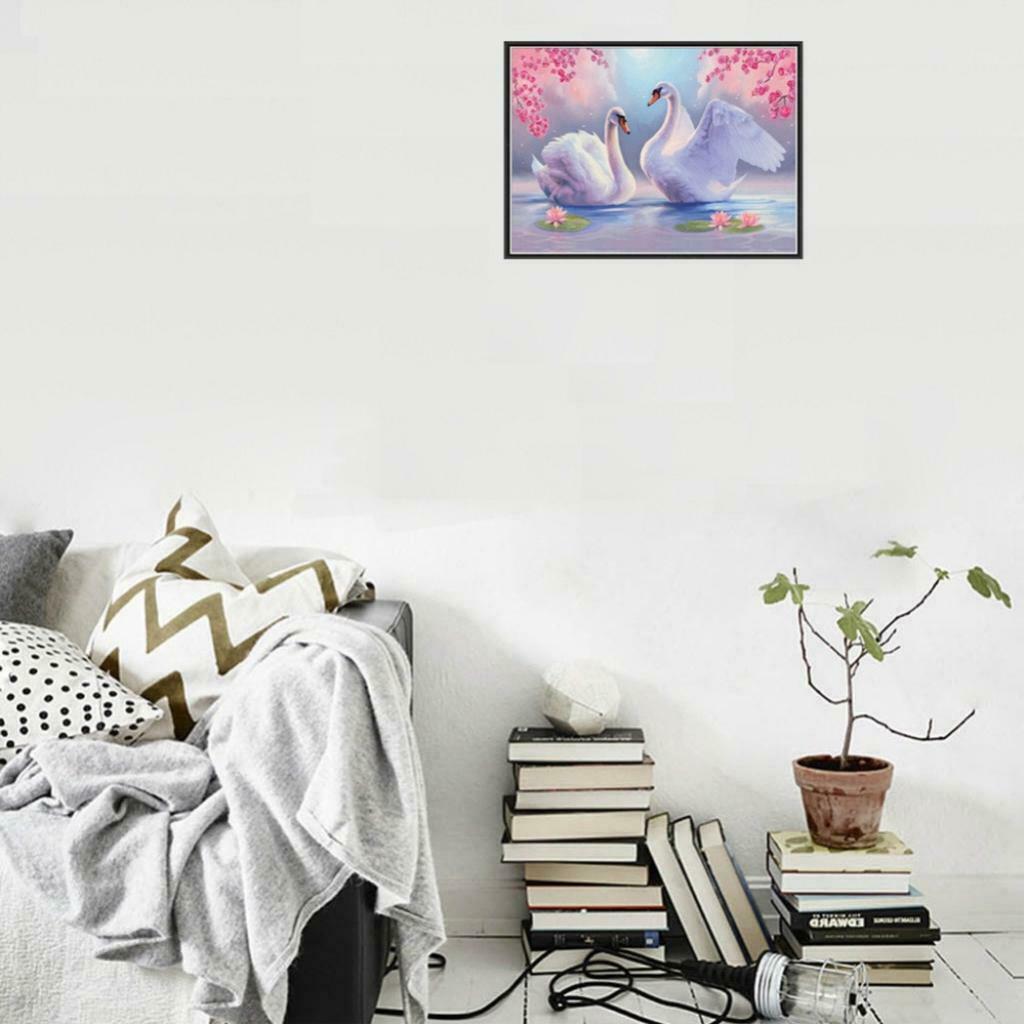 5D DIY Diamond Painting Embroidery Cross Stitch Kit for Home Decor Swan