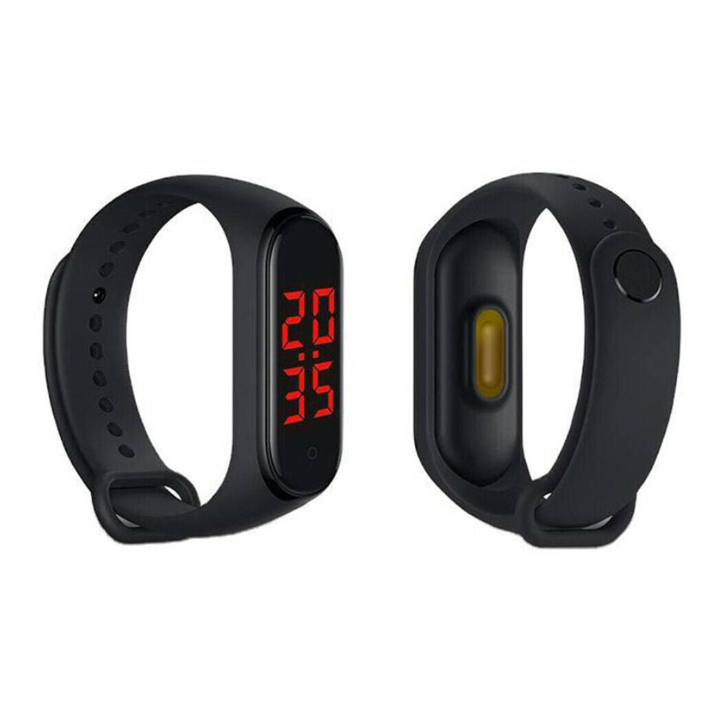 Kids Temperature Checker Wristband Bracelet Watch Time Display Outdoors